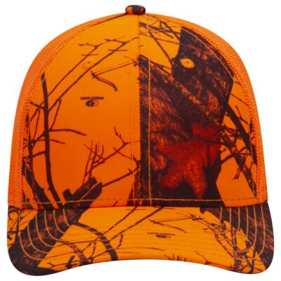 OTTO CAP® Mossy Oak Camouflage 6 Panel Low Profile Mesh Back Trucker Hat Thumbnail