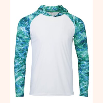 Men's Biloxi Performance Colorblocked Hooded Long Sleeve T-Shirt Thumbnail