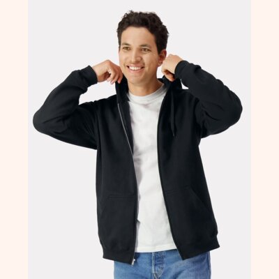 Unisex Softstyle® Full-Zip Hooded Sweatshirt Thumbnail