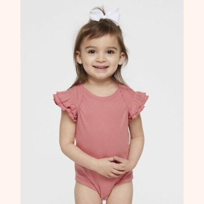 Infant Flutter Sleeve Baby Rib Bodysuit Thumbnail