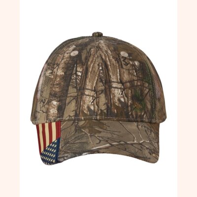 Camo Woven USA Flag Mesh Cap Thumbnail