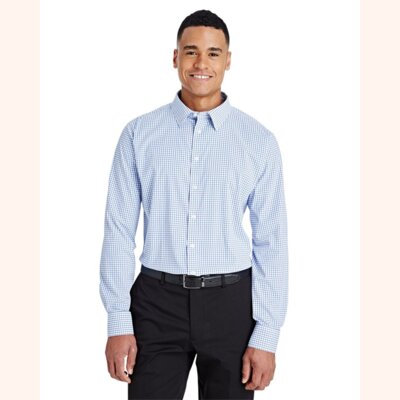 Men's CrownLux Performance® Micro Windowpane Woven Dress Shirt Thumbnail