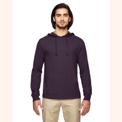 Unisex Eco Jersey Pullover Hooded Long Sleeve T-Shirt Thumbnail