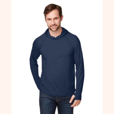 Unisex JAQ Stretch Performance Hooded Long Sleeve T-Shirt Thumbnail