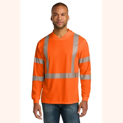 Ansi 107 Class 3 Long Sleeve Segmented Tape Hooded Tee Thumbnail