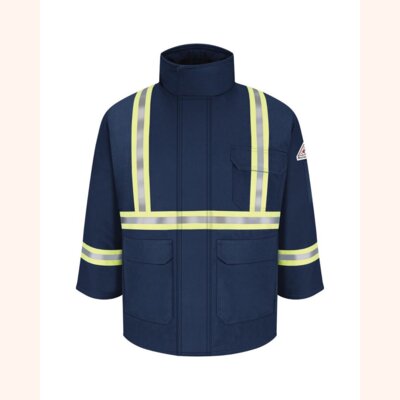 Men's Long Deluxe Parka With Reflective Trim - EXCEL FR® ComforTouch Thumbnail