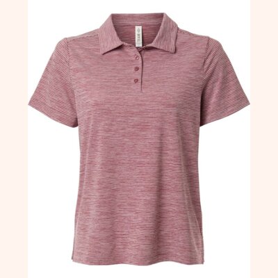 Women's Relay Heathered Stripe Polo Thumbnail