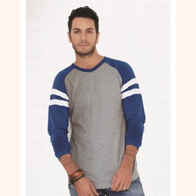 Unisex Fine Jersey Mash Up Long Sleeve Tee Thumbnail