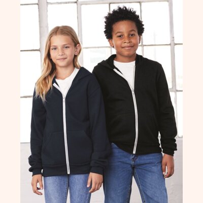 Youth Sponge Fleece Full-Zip Hoodie Sweatshirt Thumbnail