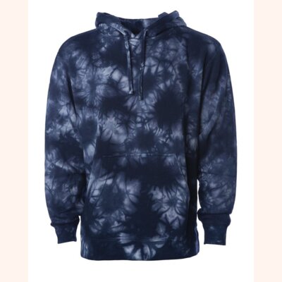 Unisex Midweight Tie-Dyed Hooded Sweatshirt Thumbnail