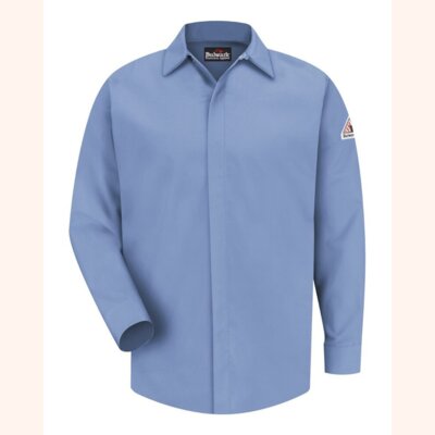 Men's Tall Concealed-Gripper Pocketless Work Shirt Thumbnail