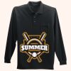 Long Sleeve Silk Touch Polo with Pocket Thumbnail