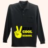 Long Sleeve Silk Touch Polo with Pocket Thumbnail