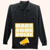 Long Sleeve Silk Touch Polo with Pocket Thumbnail