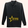 Long Sleeve Silk Touch Polo with Pocket Thumbnail