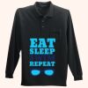 Long Sleeve Silk Touch Polo with Pocket Thumbnail
