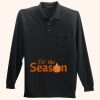 Long Sleeve Silk Touch Polo with Pocket Thumbnail