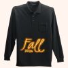 Long Sleeve Silk Touch Polo with Pocket Thumbnail