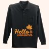 Long Sleeve Silk Touch Polo with Pocket Thumbnail