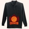 Long Sleeve Silk Touch Polo with Pocket Thumbnail