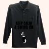 Long Sleeve Silk Touch Polo with Pocket Thumbnail