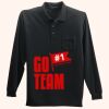 Long Sleeve Silk Touch Polo with Pocket Thumbnail