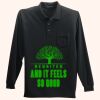 Long Sleeve Silk Touch Polo with Pocket Thumbnail