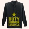 Long Sleeve Silk Touch Polo with Pocket Thumbnail